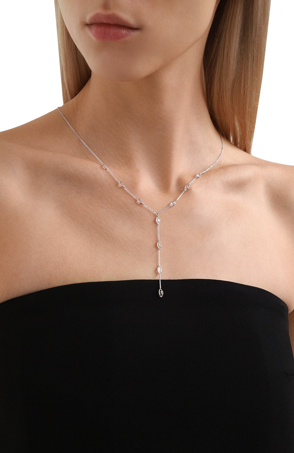 Цепочка-лариат с хрусталем SECRETS JEWELRY прозрачного цвета по цене 9600 руб., арт. ЦЛХС00099, фото 2 Цепочка-лариат с хрусталем SECRETS JEWELRY, арт. ЦЛХС00099, фото 2