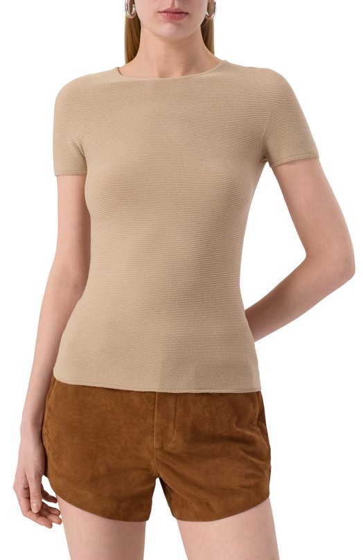 Пуловер из вискозы Giorgio Armani 8NAM32/AM05Z Бежевый  8NAM32/AM05Z Фото 3