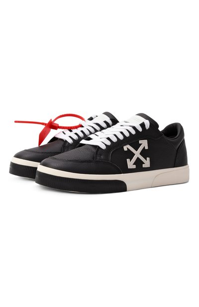 Мужские кожаные кеды new low vulcanized OFF-WHITE, арт. 0MIA293C99LEA002