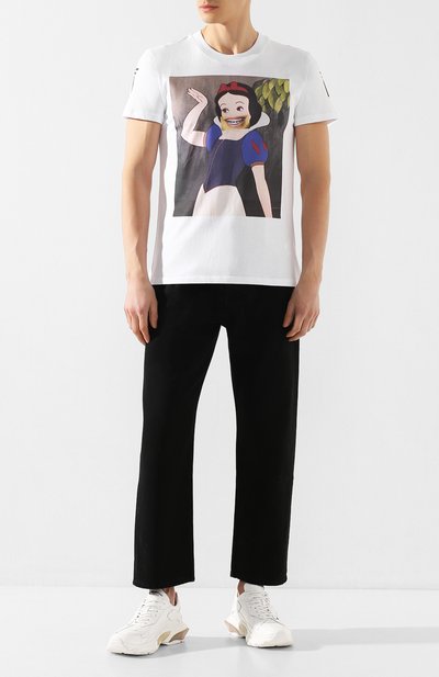 Хлопковая футболка DIEGO VENTURINO белого цвета по цене 12200 руб., арт. SS20-DV TS BMS, фото 2 Хлопковая футболка DIEGO VENTURINO, арт. SS20-DV TS BMS, фото 2