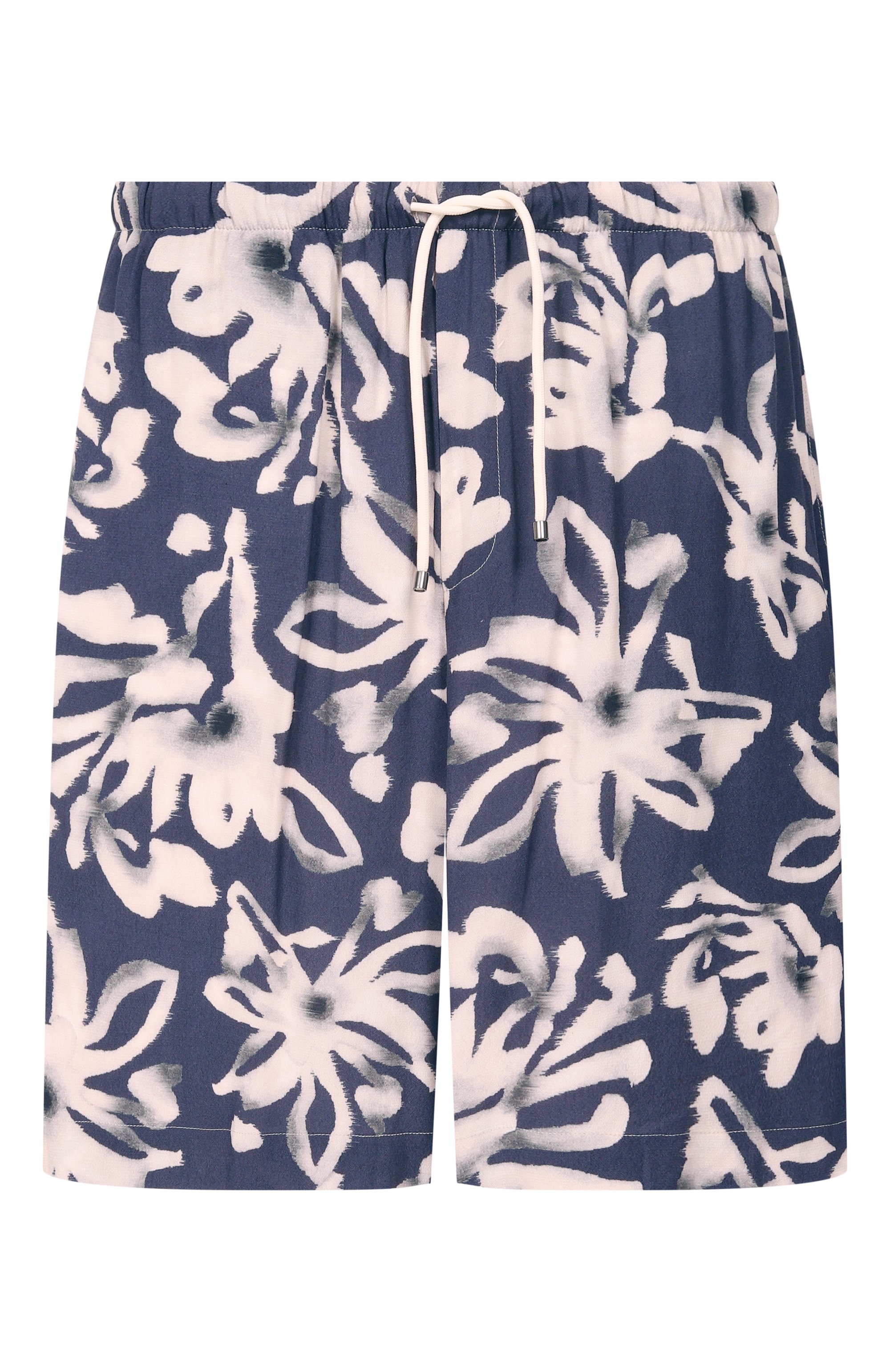 Шорты из вискозы LANEUS темно-синего цвета по цене 28200 руб., арт. S6LAMASH096, фото 1 Шорты из вискозы LANEUS, арт. S6LAMASH096, фото 1