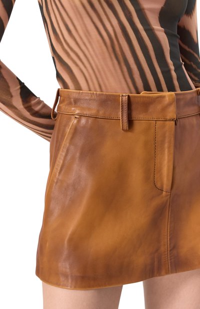 Кожаная юбка GIUSEPPE DI MORABITO, арт. 03PFSK129P 03339, фото 5