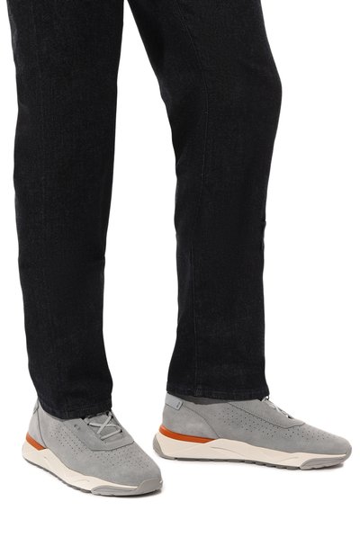 Замшевые кроссовки SANTONI, арт. MBIM21694BG0CSB7Z23, фото 3