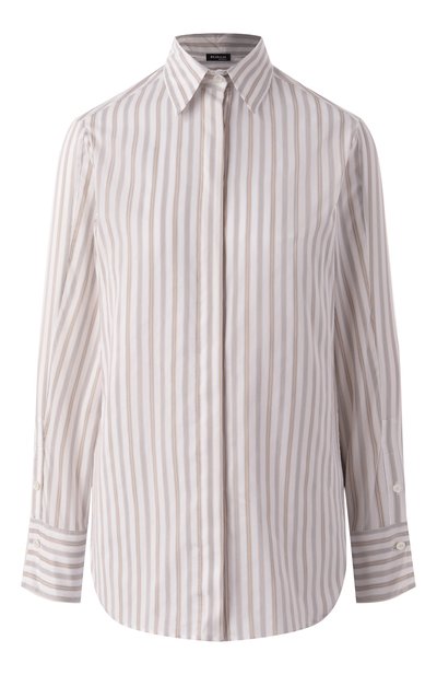 Женская рубашка из хлопка и шелка KITON, арт. D55442K0986E01