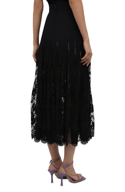 Юбка из хлопка и шелка DOLCE & GABBANA, арт. F4B6XT/FUABF, фото 4