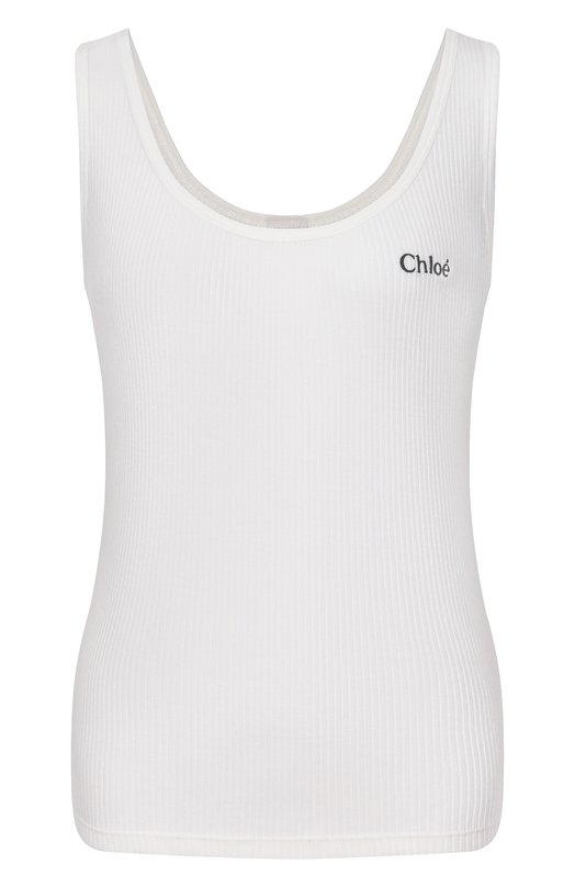 Хлопковая майка Chloé CH25SJH12180 Белый CH25SJH12180