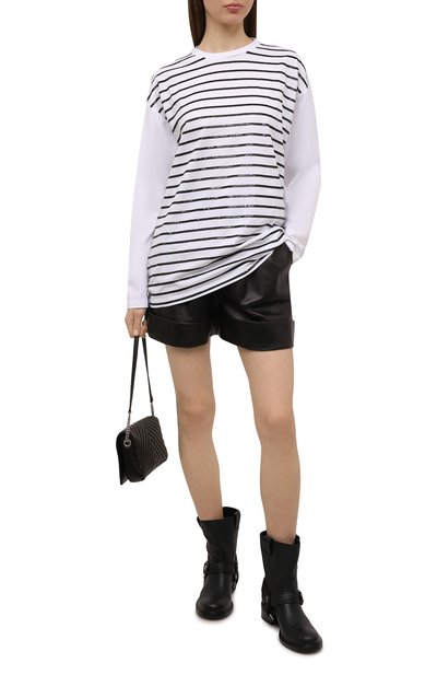 Хлопковый лонгслив MIU MIU белого цвета по цене 120000 руб., арт. MJL794-1ZSB-F0009, фото 2 Хлопковый лонгслив MIU MIU, арт. MJL794-1ZSB-F0009, фото 2