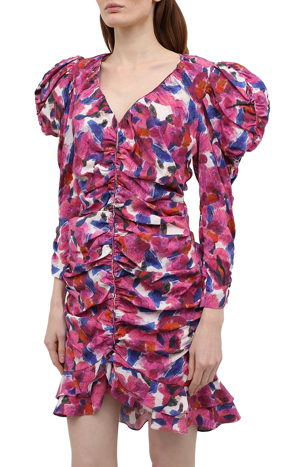 Платье из вискозы ISABEL MARANT разноцветного цвета по цене 104500 руб., арт. R01944-21E026I/MIREYA, фото 3 Платье из вискозы ISABEL MARANT, арт. R01944-21E026I/MIREYA, фото 3