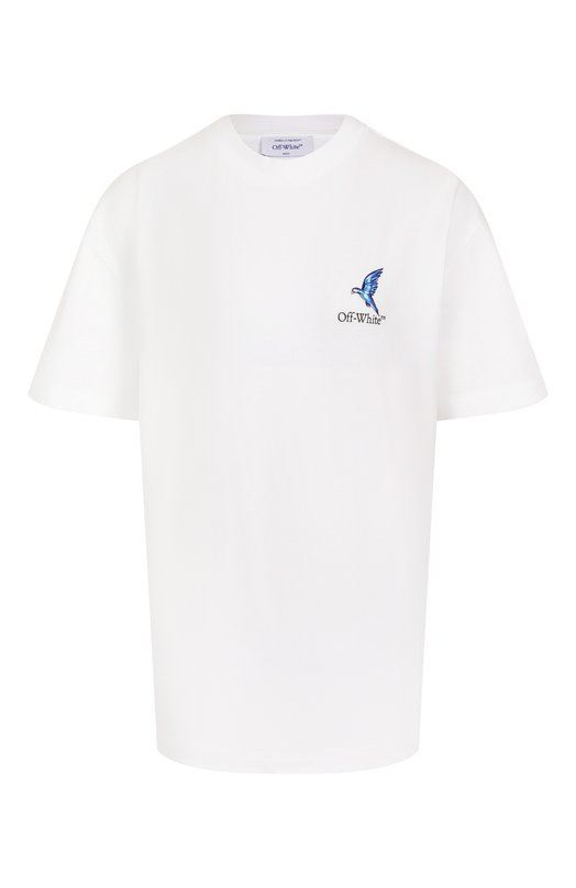 Хлопковая футболка Off-White 0WAA089S25JER004 Белый 0WAA089S25JER004