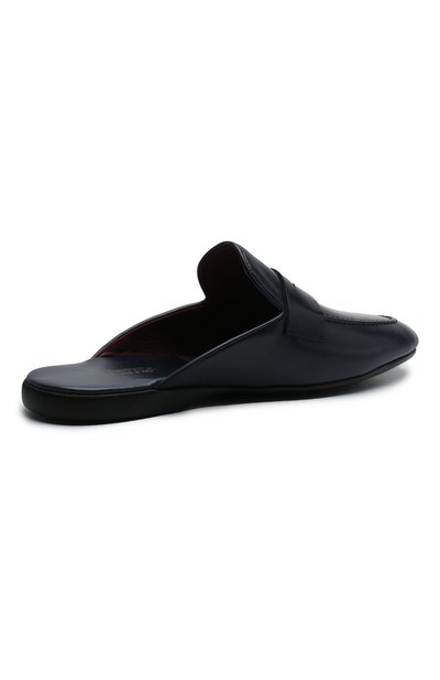 Кожаные домашние туфли FARFALLA темно-синего цвета по цене 34850 руб., арт. G13, фото 4 Кожаные домашние туфли FARFALLA, арт. G13, фото 4