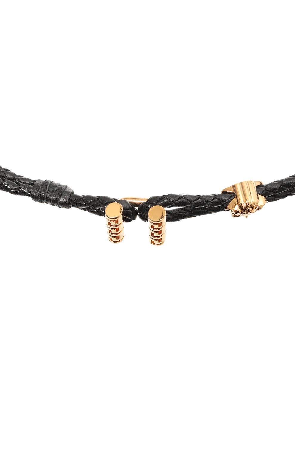 Кожаное колье VERSACE черного цвета по цене 49950 руб., арт. 1010819/1A00637, фото 3 Кожаное колье VERSACE, арт. 1010819/1A00637, фото 3