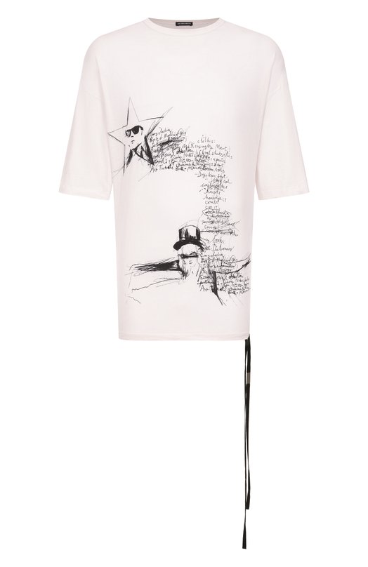 Хлопковая футболка Ann Demeulemeester B0012878/FA206 Белый B0012878/FA206