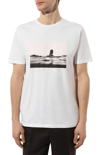 Хлопковая футболка 7 FOR ALL MANKIND белого цвета по цене 10450 руб., арт. JSLM332PWH, фото 3 Хлопковая футболка 7 FOR ALL MANKIND, арт. JSLM332PWH, фото 3