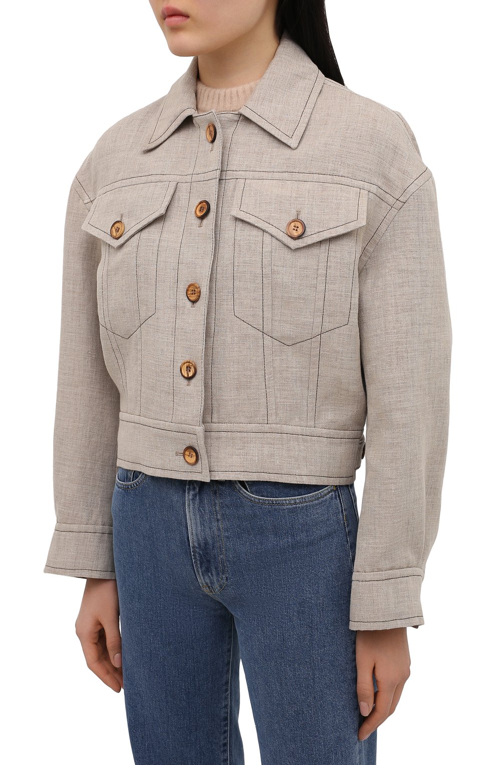 Куртка ACNE STUDIOS бежевого цвета по цене 66800 руб., арт. A90346, фото 3 Куртка ACNE STUDIOS, арт. A90346, фото 3