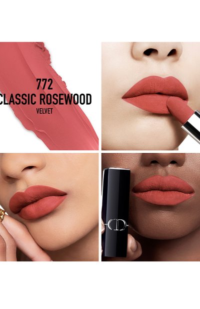Помада для губ с вельветовым финишем rouge dior, оттенок 772 классическое розовое дерево (3,5g) DIOR, арт. C035600772, фото 3