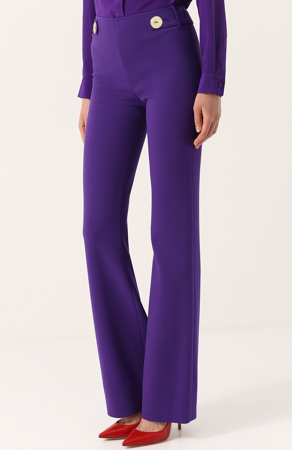 Однотонные расклешенные брюки EMILIO PUCCI, арт. 81RT15/81603, фото 3
