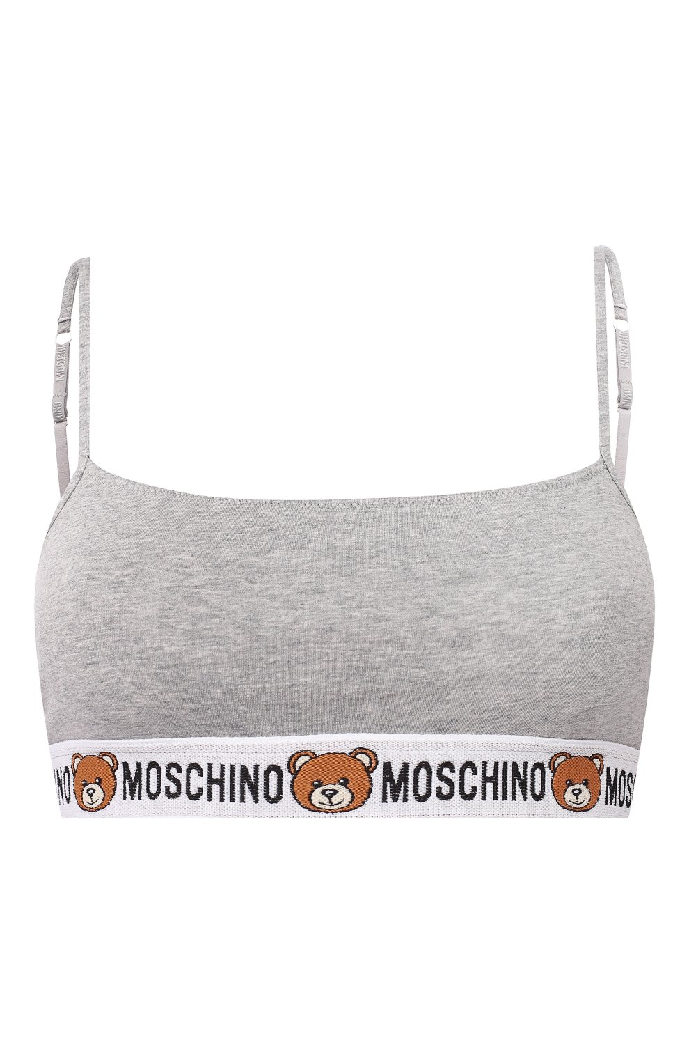 Хлопковый бюстгальтер MOSCHINO серого цвета по цене 9265 руб., арт. A4606/9003, фото 1 Хлопковый бюстгальтер MOSCHINO, арт. A4606/9003, фото 1