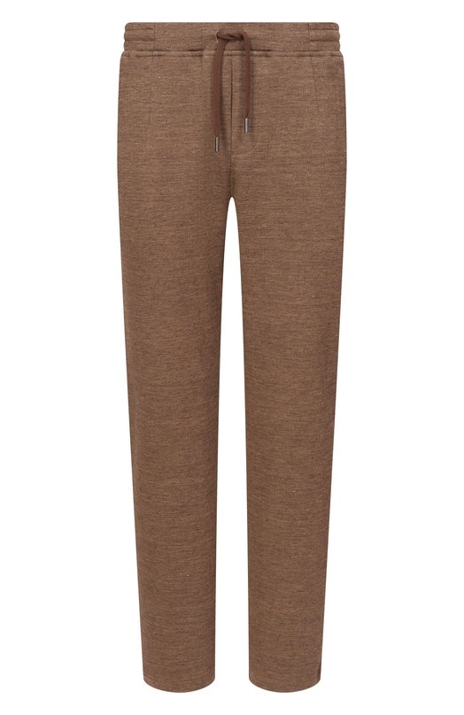 Брюки из хлопка и льна Capobianco 20M704.DH00._001 Коричневый 20M704.DH00._001