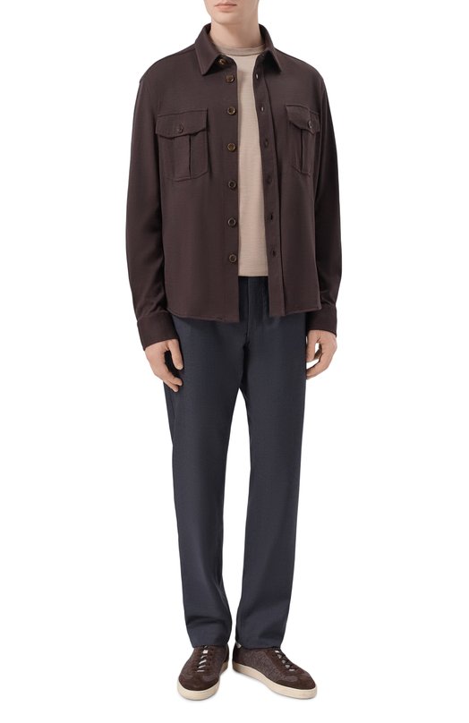 Шелковая футболка Stefano Ricci K919512G10/R25190 Коричневый  K919512G10/R25190 Фото 2