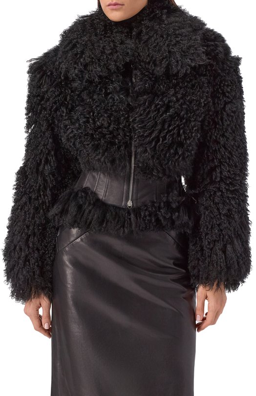 Шуба из овчины Blumarine 4L077A Чёрный  4L077A Фото 3