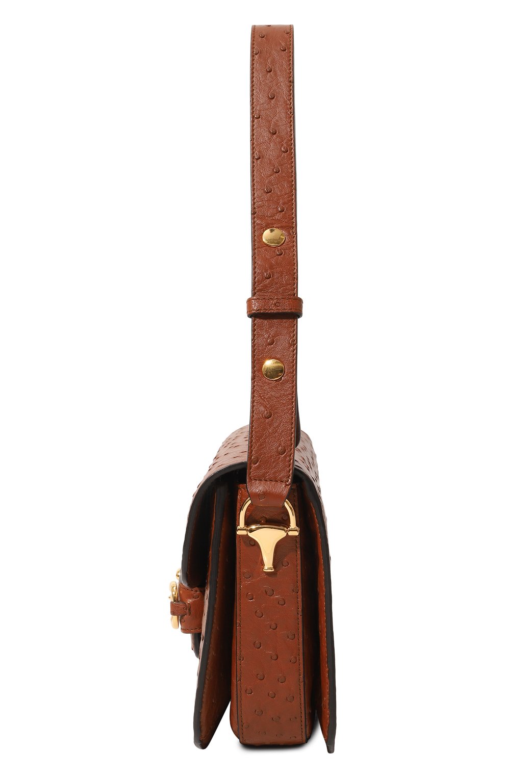 Сумка 1955 horsebit small из кожи страуса GUCCI, арт. 602204 EY00G, фото 4