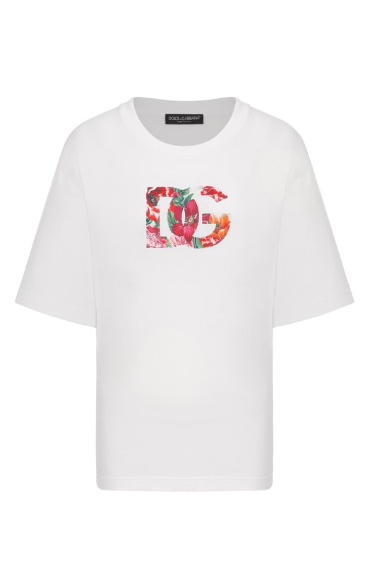 Хлопковая футболка Dolce & Gabbana F8V57T/GDC7S Белый F8V57T/GDC7S
