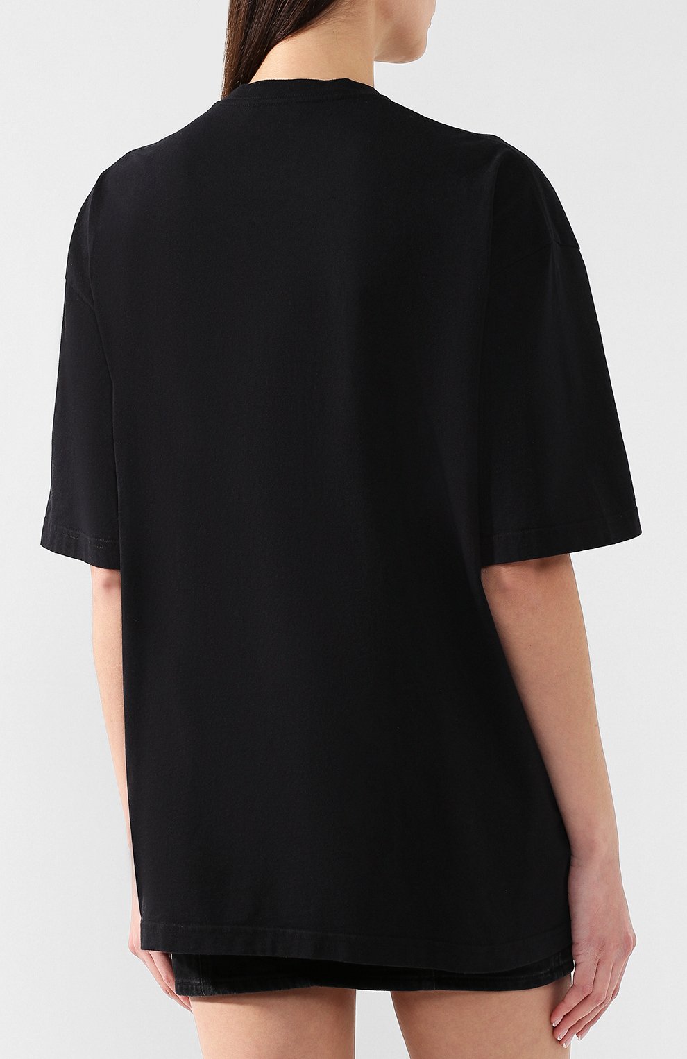 Хлопковая футболка BALENCIAGA черного цвета по цене 27650 руб., арт. 570813/TEV48, фото 4 Хлопковая футболка BALENCIAGA, арт. 570813/TEV48, фото 4