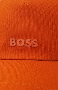 Мужская хлопковая бейсболка BOSS ORANGE оранжевого цвета, арт. 50518788 | Фото 4 (Нос: Не проставлено; Материал: Текстиль, Хлопок; Материал сплава: Проставлено)