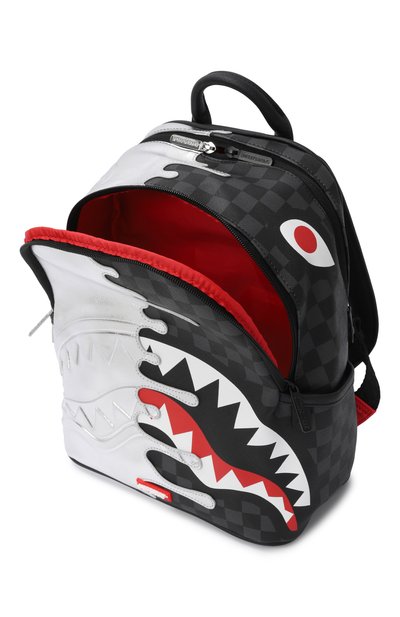 Рюкзак silver side drip black check SPRAYGROUND серебряного цвета по цене 19950 руб., арт. 910B8922NSZ/SILVER SIDE DRIP BLACK CHECK SAVAGE BA, фото 3 Рюкзак silver side drip black check SPRAYGROUND, арт. 910B8922NSZ/SILVER SIDE DRIP BLACK CHECK SAVAGE BA, фото 3