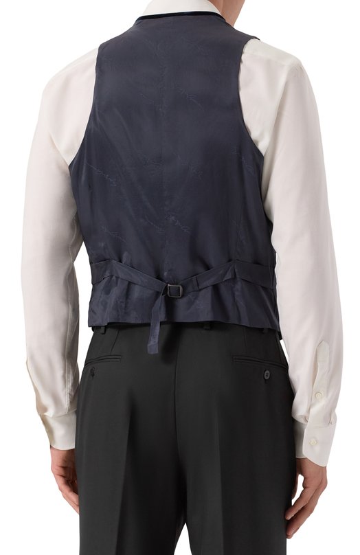 Бархатный жилет Giorgio Armani 0WGGK01T/T0025 Синий  0WGGK01T/T0025 Фото 4