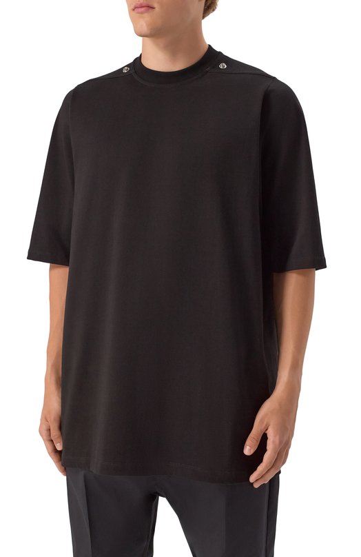 Хлопковая футболка Rick Owens RU02E1249/BAES2 Чёрный  RU02E1249/BAES2 Фото 3