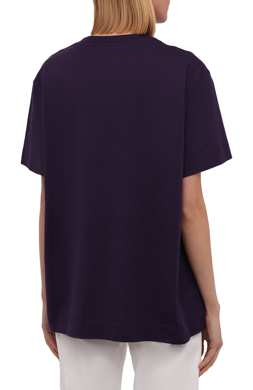 Хлопковая футболка GIVENCHY фиолетового цвета по цене 53450 руб., арт. BW707Z3Z78, фото 4 Хлопковая футболка GIVENCHY, арт. BW707Z3Z78, фото 4