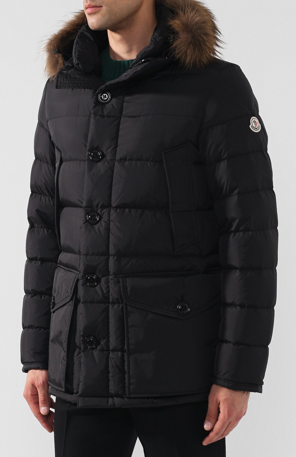 Черная мужская пуховик cluny MONCLER купить в ЦУМ, арт. D2-091