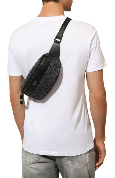 Поясная сумка MOSCHINO темно-серого цвета по цене 59950 руб., арт. A7705/8274, фото 2 Поясная сумка MOSCHINO, арт. A7705/8274, фото 2