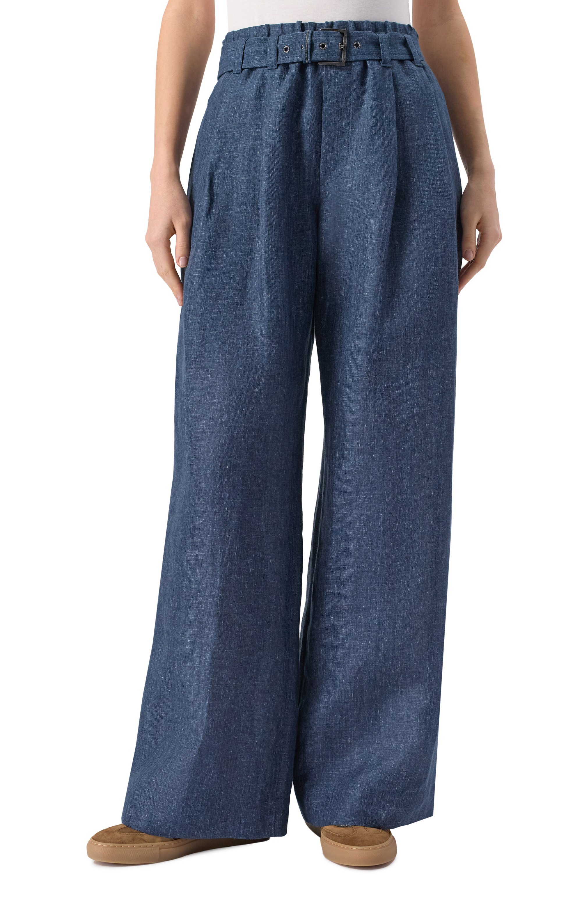 Льняные брюки BRUNELLO CUCINELLI, арт. MH538P8862, фото 3