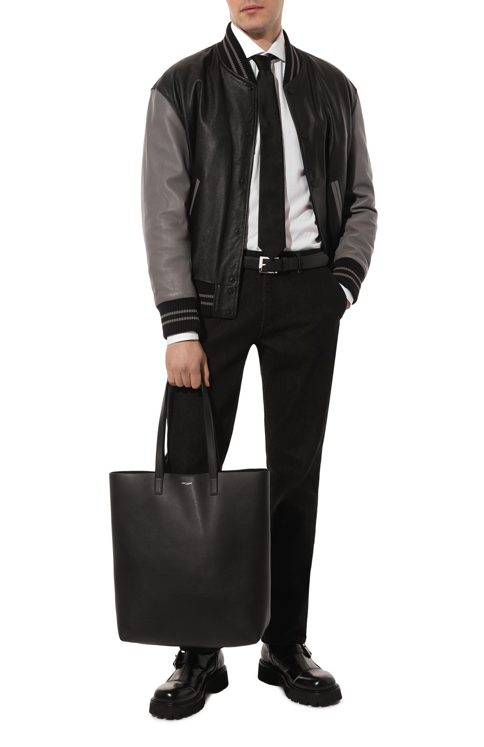 Кожаная сумка-шопер bold SAINT LAURENT, арт. 676657/CSU0N, фото 7