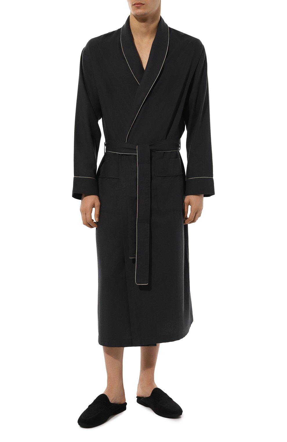 Халат из хлопка и шерсти ZIMMERLI, арт. 4600-75143, фото 2