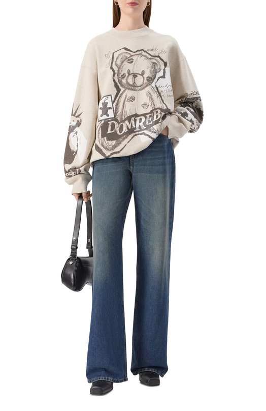 Хлопковый свитшот DOMREBEL HIGH L0W SWEATSHIRT Серый  HIGH L0W SWEATSHIRT Фото 2