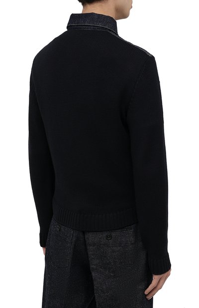 Комбинированная куртка EMPORIO ARMANI темно-синего цвета по цене 48350 руб., арт. 3L1BD9/1DL3Z, фото 4 Комбинированная куртка EMPORIO ARMANI, арт. 3L1BD9/1DL3Z, фото 4