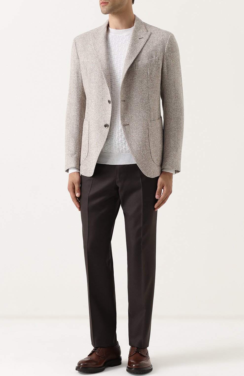 Шерстяной джемпер фактурной вязки FABRIZIO DEL CARLO, арт. CC2054, фото 2