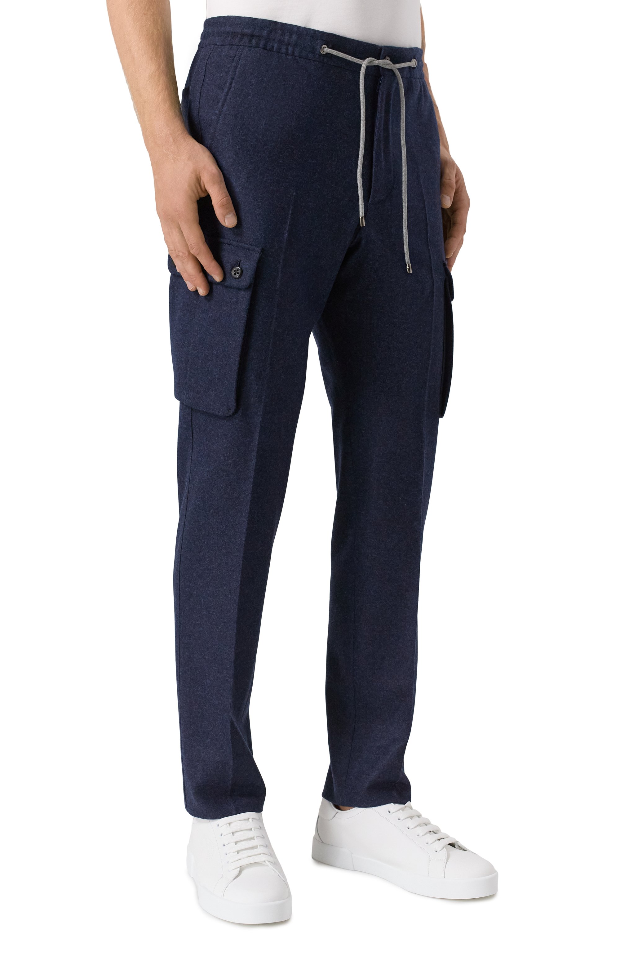 Шерстяные брюки-карго CORNELIANI темно-синего цвета по цене 74050 руб., арт. 264L14-2618801, фото 3 Шерстяные брюки-карго CORNELIANI, арт. 264L14-2618801, фото 3