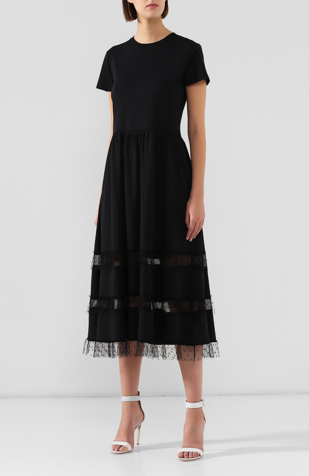 Хлопковое платье REDVALENTINO, арт. SR3MJ02E/4EV, фото 3