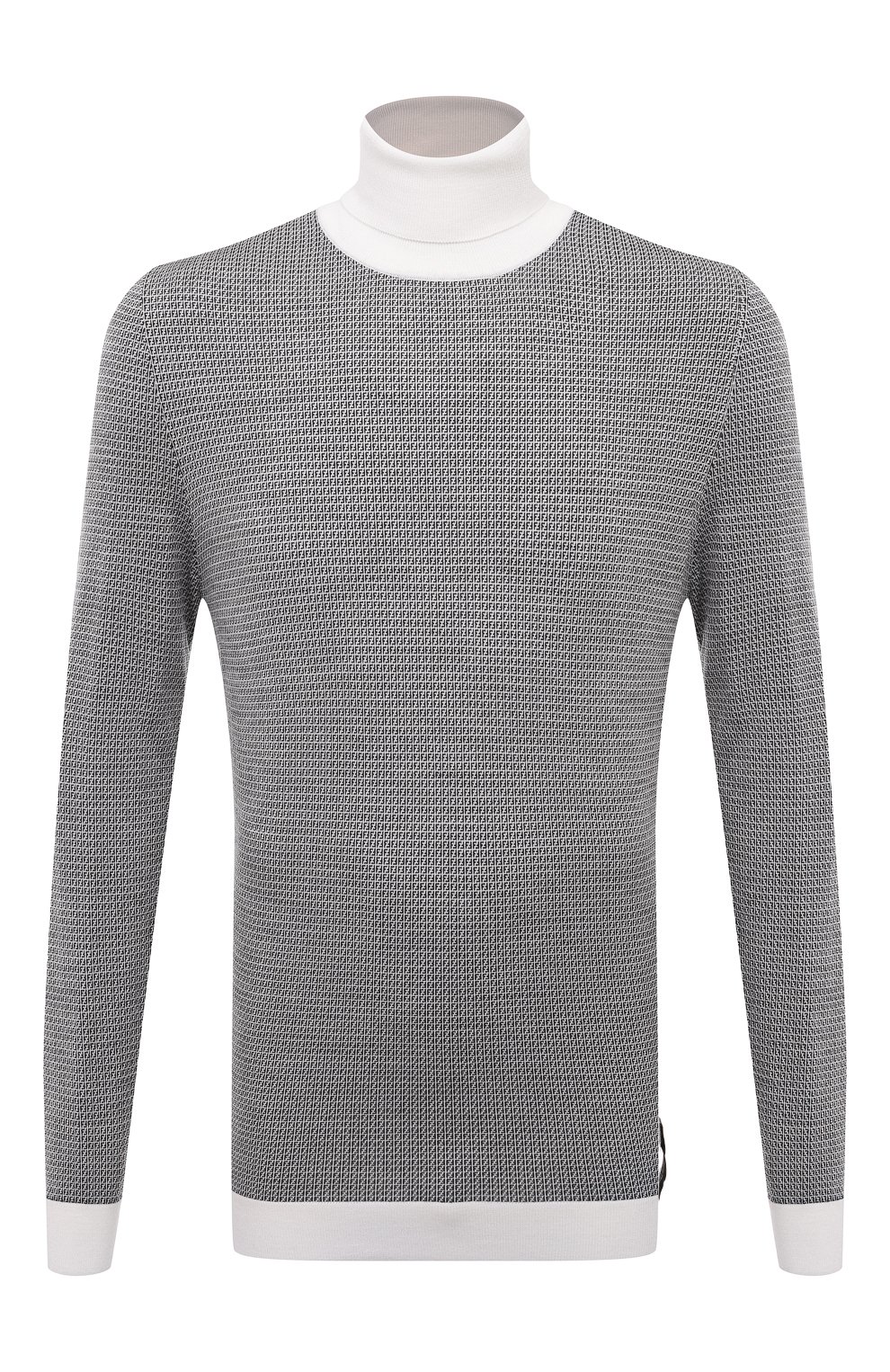 Шерстяная водолазка FENDI черно-белого цвета по цене 79150 руб., арт. FZY458/AH3C/F05WL, фото 1 Шерстяная водолазка FENDI, арт. FZY458/AH3C/F05WL, фото 1