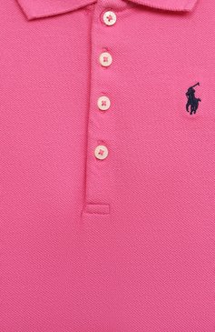 Детское хлопковое платье POLO RALPH LAUREN розового цвета, арт. 311624740 | Фото 3 (Материал внешний: Хлопок; Рукава: Короткие; Материал сплава: Проставлено; Драгоценные камни: Проставлено; Случай: Повседневный; Ростовка одежда: 2 года | 92 см, 3 года | 98 см, 4 года | 104 см)