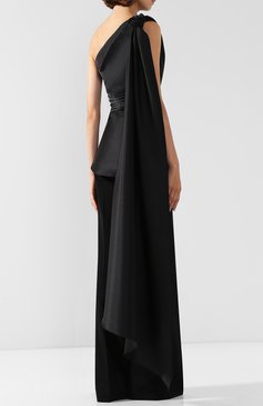 Приталенный топ с открытым плечом и оборкой BRANDON MAXWELL, арт. TP89PF18STN, фото 1