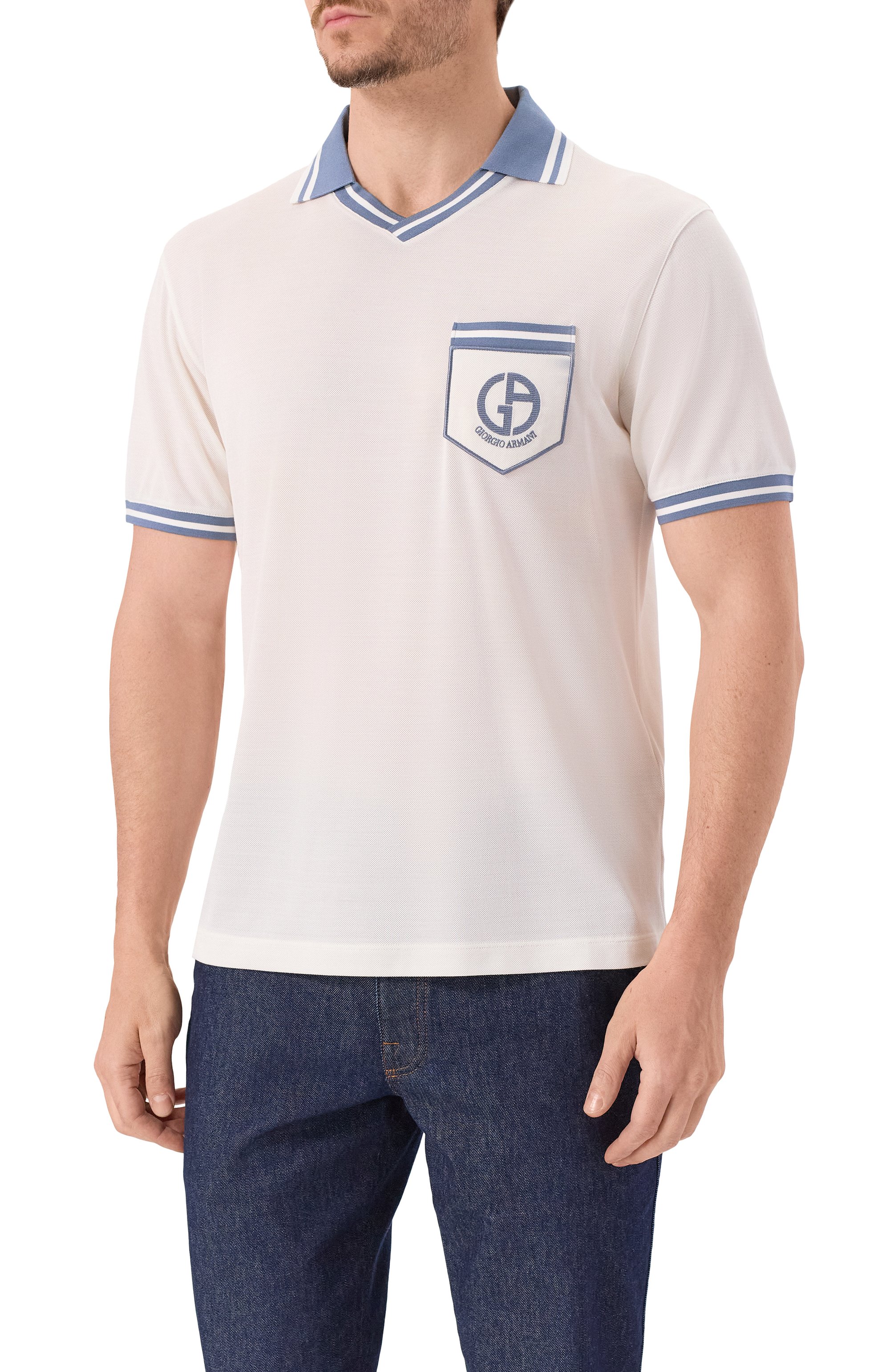 Шелковое поло GIORGIO ARMANI, арт. GM001766/TE15967, фото 3