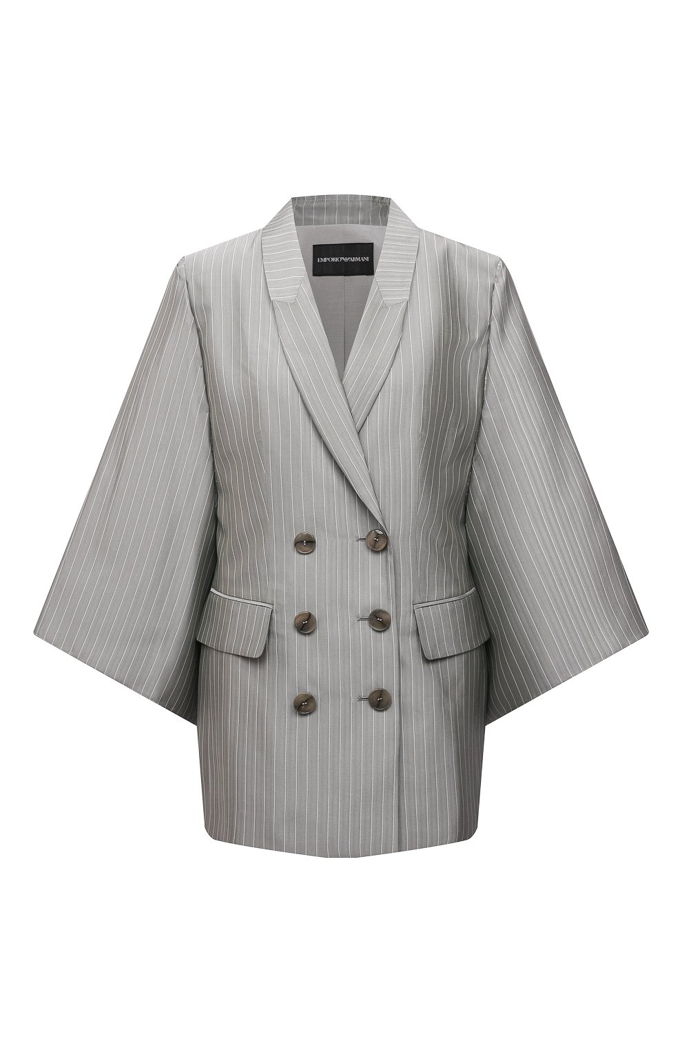 Жакет EMPORIO ARMANI серого цвета по цене 104500 руб., арт. ANG23T/A2103, фото 1 Жакет EMPORIO ARMANI, арт. ANG23T/A2103, фото 1