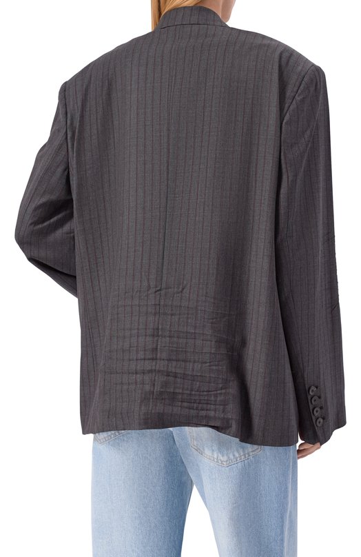 Шерстяной жакет Balenciaga 850771/TPT05 Серый  850771/TPT05 Фото 4