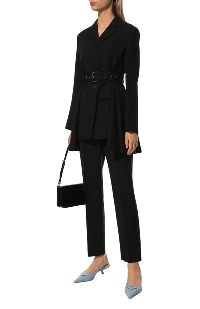 Шерстяные брюки PRADA, арт. P288D-1XMY-F0002-202, фото 2