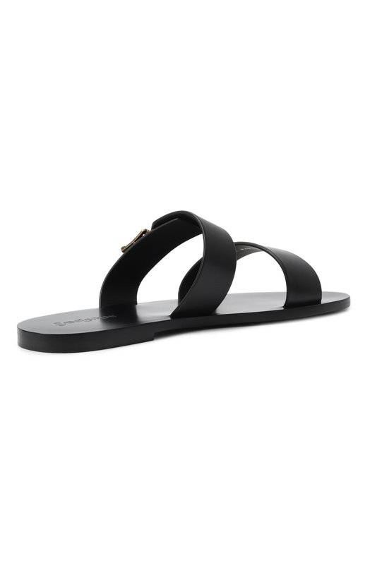 Кожаные шлепанцы Ios Saint Laurent 820533/DWE00 Чёрный  820533/DWE00 Фото 5